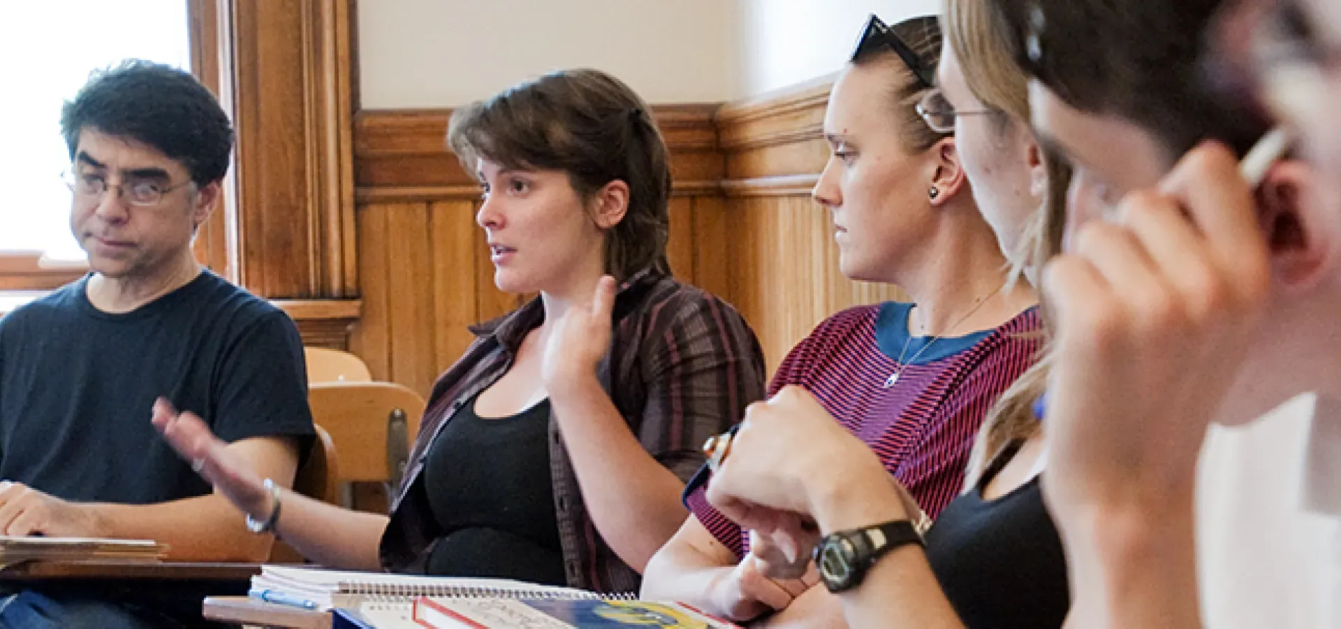 Students sitting in class