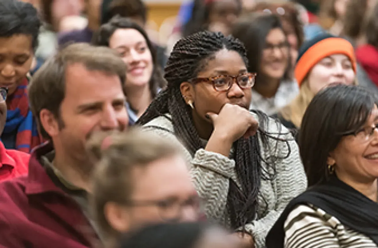 Group of people in the audience of an event